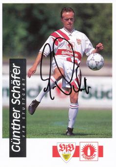 Günther Schäfer  1994/1995  VFB Stuttgart  Fußball Autogrammkarte original signiert 