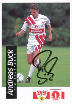 Andreas Buck  1994/1995  VFB Stuttgart  Fußball Autogrammkarte original signiert 