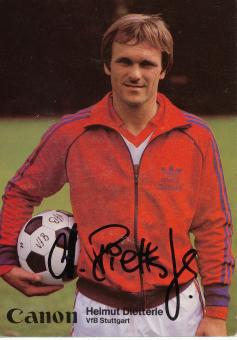 Helmut Dietterle  1981/1982  VFB Stuttgart  Fußball Autogrammkarte original signiert 