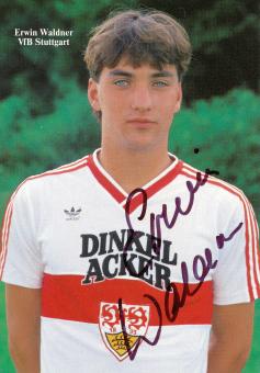 Erwin Waldner  1985/1986  VFB Stuttgart  Fußball Autogrammkarte original signiert 