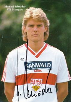 Michael Schröder  1986/1987  VFB Stuttgart  Fußball Autogrammkarte original signiert 
