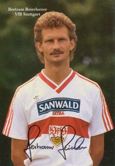 Bertram Beierlorzer 1986/1987  VFB Stuttgart  Fußball Autogrammkarte original signiert 