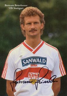 Bertram Beierlorzer 1986/1987  VFB Stuttgart  Fußball Autogrammkarte original signiert 