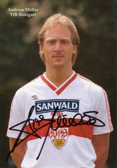 Andreas Müller  1986/1987  VFB Stuttgart  Fußball Autogrammkarte original signiert 
