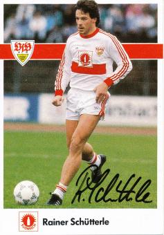 Rainer Schütterle  1987/1988  VFB Stuttgart  Fußball Autogrammkarte original signiert 
