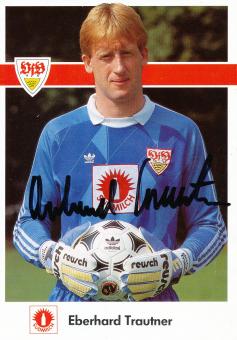Eberhard Trautner  1988/1989  VFB Stuttgart  Fußball Autogrammkarte original signiert 