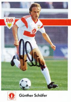 Günther Schäfer  1989/1990  VFB Stuttgart  Fußball Autogrammkarte original signiert 