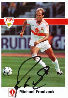 Michael Frontzeck  1989/1990  VFB Stuttgart  Fußball Autogrammkarte original signiert 