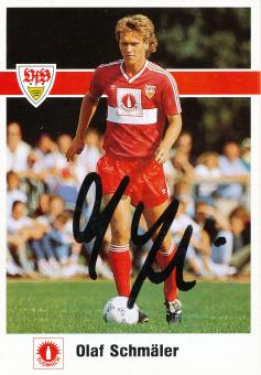 Olaf Schmäler  1989/1990  VFB Stuttgart  Fußball Autogrammkarte original signiert 