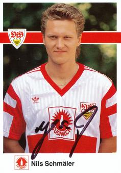 Nils Schmäler  1990/1991  VFB Stuttgart  Fußball Autogrammkarte original signiert 