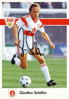 Günther Schäfer  1990/1991  VFB Stuttgart  Fußball Autogrammkarte original signiert 