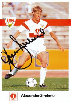 Alexander Strehmel  1990/1991  VFB Stuttgart  Fußball Autogrammkarte original signiert 