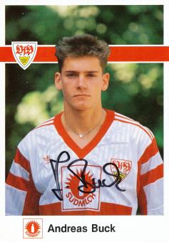 Andreas Buck  1990/1991  VFB Stuttgart  Fußball Autogrammkarte original signiert 