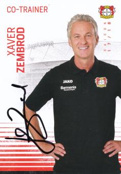 Xaver Zembrod  2017/2018  Bayer 04 Leverkusen Fußball Autogrammkarte original signiert 