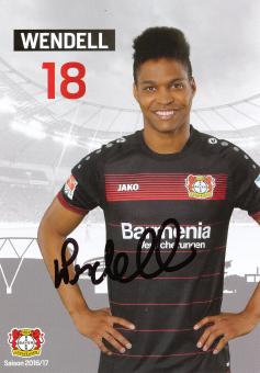 Wendell  2016/2017  Bayer 04 Leverkusen Fußball Autogrammkarte original signiert 