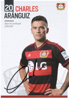 Charles Aranguiz  2015/2016  Bayer 04 Leverkusen Fußball Autogrammkarte original signiert 