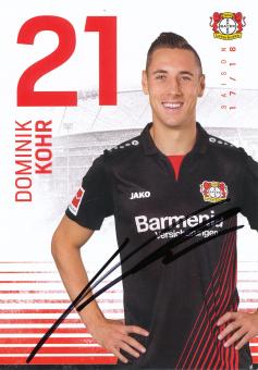 Dominik Kohr  2017/2018  Bayer 04 Leverkusen Fußball Autogrammkarte original signiert 