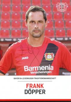 Frank Döpper  Traditionsmannschaft  Bayer 04 Leverkusen Fußball Autogrammkarte original signiert 