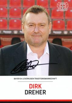 Dirk Dreher  Traditionsmannschaft  Bayer 04 Leverkusen Fußball Autogrammkarte original signiert 