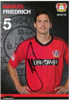 Manuel Friedrich   2012/2013  Bayer 04 Leverkusen Fußball Autogrammkarte original signiert 