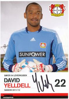 David Yelldell  2011/2012  Bayer 04 Leverkusen Fußball Autogrammkarte original signiert 