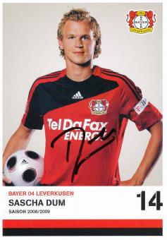 Sascha Dum  2008/2009  Bayer 04 Leverkusen Fußball Autogrammkarte original signiert 