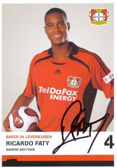 Ricardo Faty  2007/2008  Bayer 04 Leverkusen Fußball Autogrammkarte original signiert 