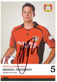 Manuel Friedrich  2007/2008  Bayer 04 Leverkusen Fußball Autogrammkarte original signiert 