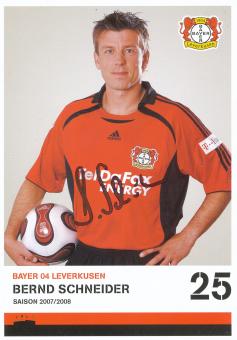 Bernd Schneider  2007/2008  Bayer 04 Leverkusen Fußball Autogrammkarte original signiert 