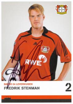 Frederik Stenman  2006/2007  Bayer 04 Leverkusen Fußball Autogrammkarte original signiert 