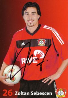 Zoltan Sebescen  2003/2004  Bayer 04 Leverkusen Fußball Autogrammkarte original signiert 