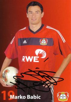 Marko Babic  2002/2003  Bayer 04 Leverkusen Fußball Autogrammkarte original signiert 