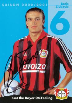 Boris Zivkovic  2000/2001  Bayer 04 Leverkusen Fußball Autogrammkarte original signiert 