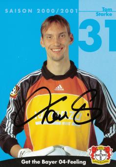 Tom Starke  2000/2001  Bayer 04 Leverkusen Fußball Autogrammkarte original signiert 