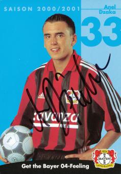 Anel Dzaka  2000/2001  Bayer 04 Leverkusen Fußball Autogrammkarte original signiert 