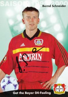 Bernd Schneider  1999/2000  Bayer 04 Leverkusen Fußball Autogrammkarte original signiert 