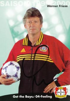 Werner Friese  1999/2000  Bayer 04 Leverkusen Fußball Autogrammkarte original signiert 