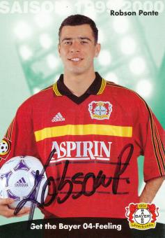 Robson Ponte  1999/2000  Bayer 04 Leverkusen Fußball Autogrammkarte original signiert 