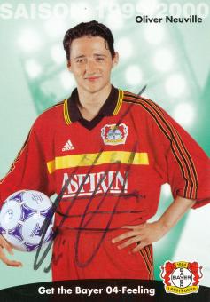 Oliver Neuville  1999/2000  Bayer 04 Leverkusen Fußball Autogrammkarte original signiert 