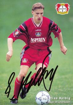 Sebastian Helbig  1997/1998  Bayer 04 Leverkusen Fußball Autogrammkarte original signiert 