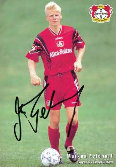 Markus Feldhoff  1996/1997  Bayer 04 Leverkusen Fußball Autogrammkarte original signiert 