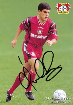 Claudio Reyna  1996/1997  Bayer 04 Leverkusen Fußball Autogrammkarte original signiert 