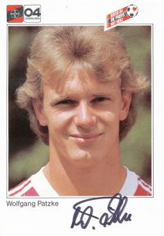 Wolfgang Patzke  1.11.1983  Bayer 04 Leverkusen Fußball Autogrammkarte original signiert 
