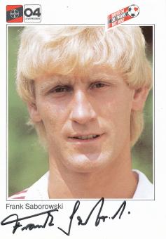 Frank Saborowski  1.11.1983  Bayer 04 Leverkusen Fußball Autogrammkarte original signiert 