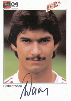 Herbert Waas  1983/1984  Bayer 04 Leverkusen Fußball Autogrammkarte original signiert 