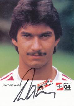 Herbert Waas  24.9.1984  Bayer 04 Leverkusen Fußball Autogrammkarte original signiert 