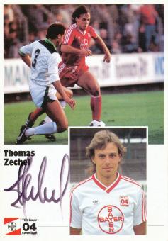 Thomas Zechel  1.8.1986  Bayer 04 Leverkusen Fußball Autogrammkarte original signiert 