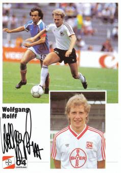 Wolfgang Rolff  1.8.1986  Bayer 04 Leverkusen Fußball Autogrammkarte original signiert 