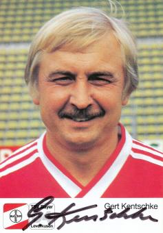 Gert Kentschke  1.9.1987  Bayer 04 Leverkusen Fußball Autogrammkarte original signiert 