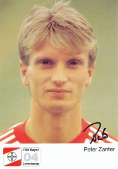 Peter Zanter  1.9.1987  Bayer 04 Leverkusen Fußball Autogrammkarte original signiert 
